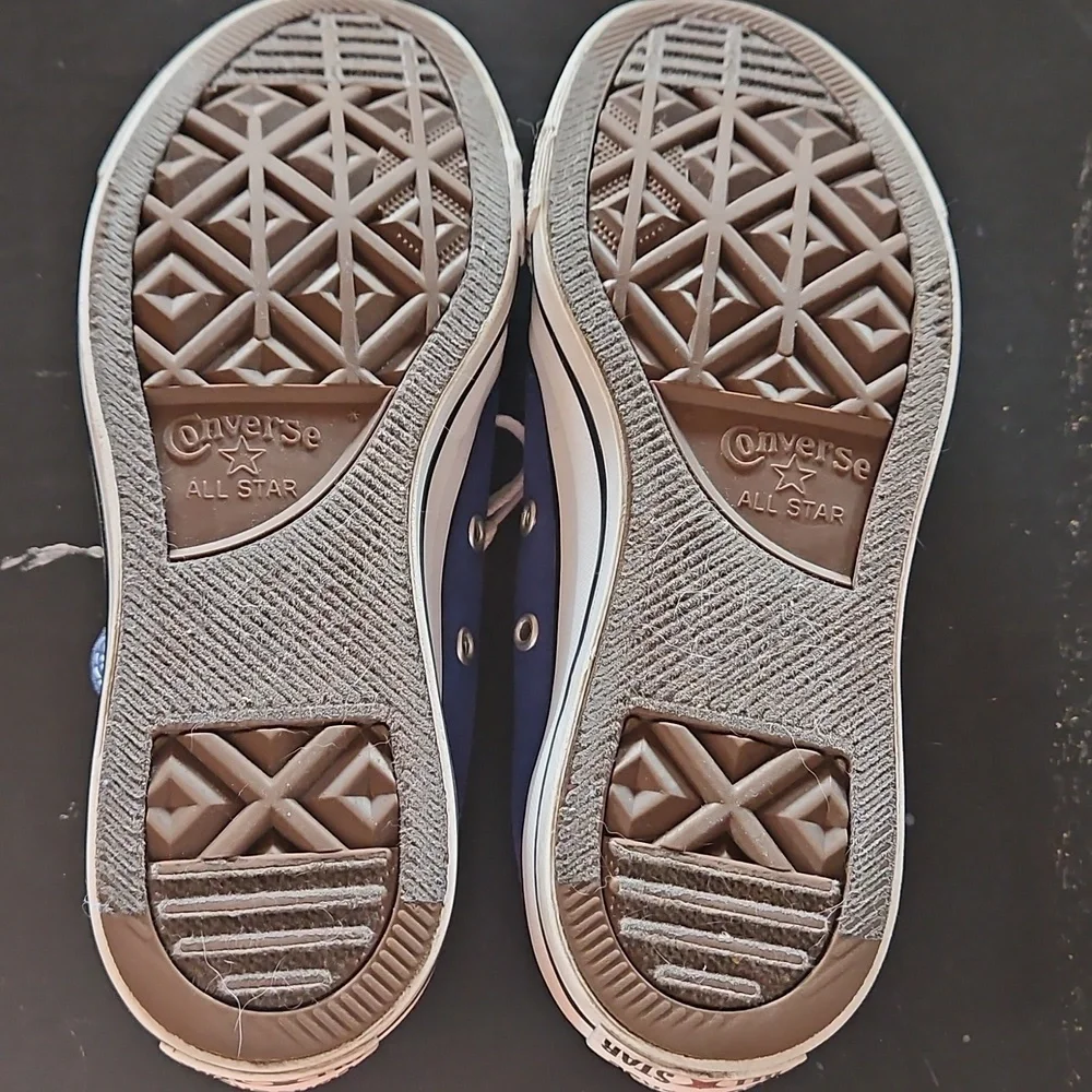 Converse All Star Womens Low Top Sneakers in Blue and White Sz 7.5 - Picture 3 of 6